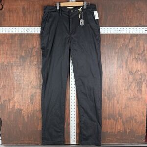 Devil-Dog Chino Dungarees Pants Stretchy Comfortable‎ Black Mens 32x34 TALL NEW